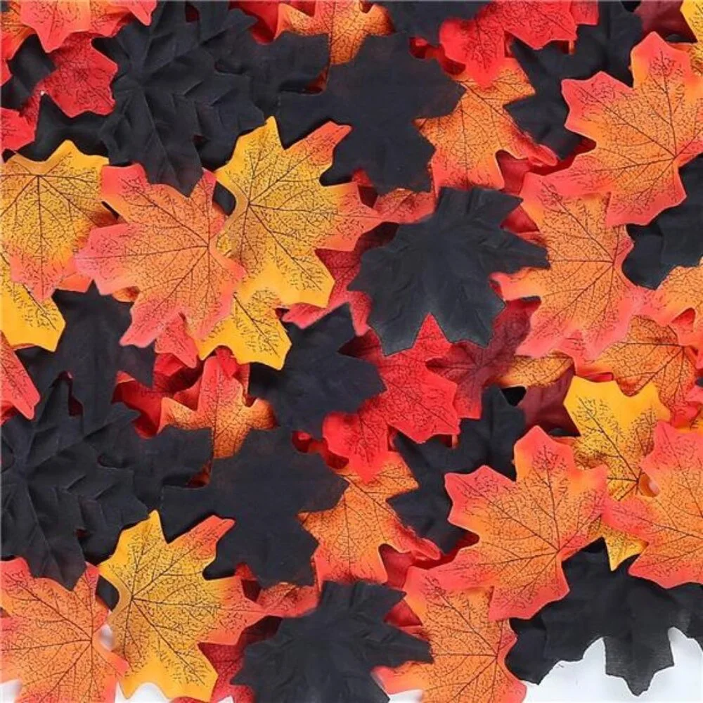 2PC Fall Garland and 200PC Fall Leaves Bulk for Fall Home Decorations